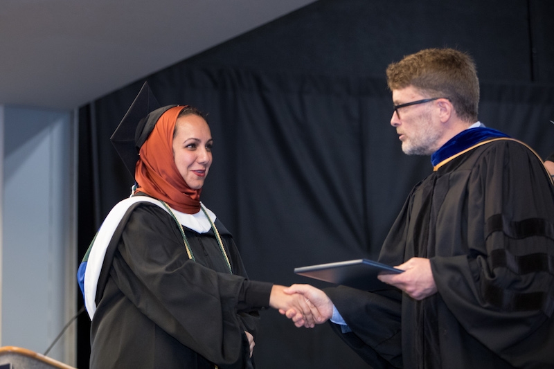 Hajar Masoud receives degree