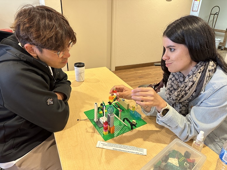 TESOL students with legos