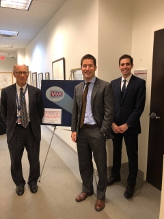 Standing at left: Dr. Gerald Epstein, MA NPTS student Cyrus Jabbari, and Associate Professor Philipp C. Bleek at the Center for the Study of WMD.